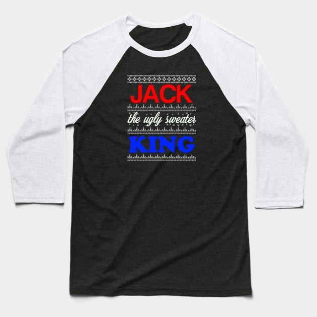 JACK the Ugly Sweater King> Happy Holidays Baseball T-Shirt by CoolApparelShop